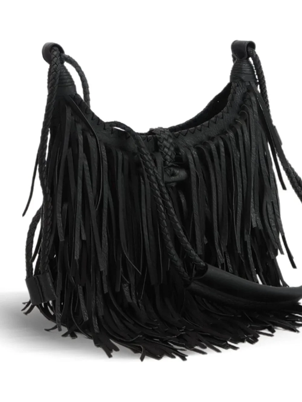 Vintage Fringe hobo bags for Women Vegan Faux Suede Leather Tassel Crossbody Bag - Picture 1 of 9